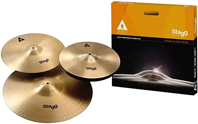 Stagg AXK SET Copper Steel Alloy Cymbal Set Hi Hat, Crash, Ride