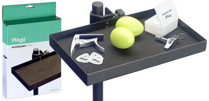 Stagg Clamp On Accessory Tray – 25 x 15 x 2.5 cm