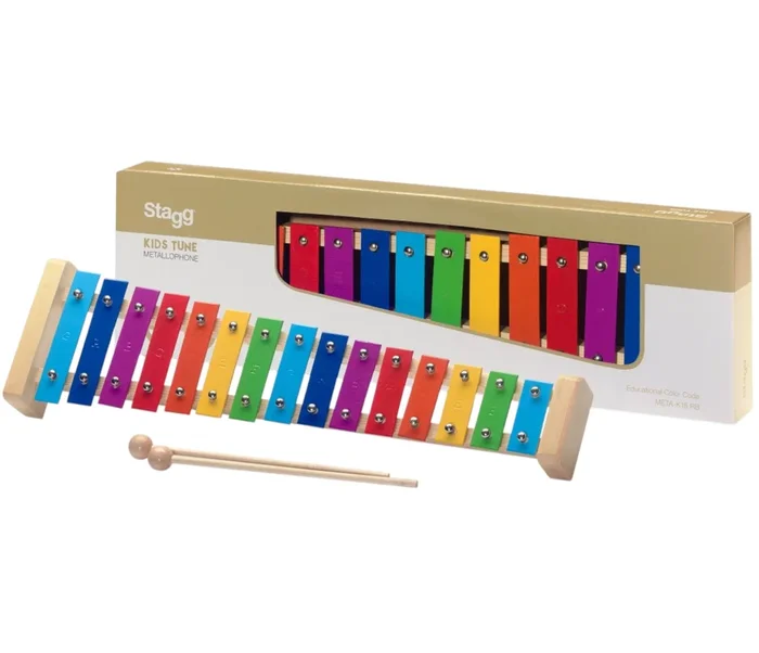 Stagg Kids Tune Metallophone with 15 Rainbow Keys