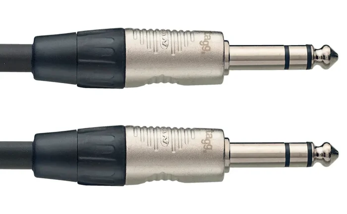 Stagg N series audio cable, jack/jack (6.3mm), stereo (balanced)