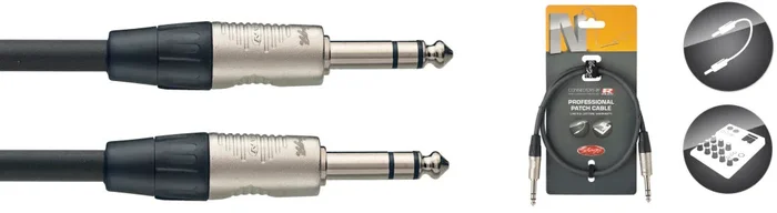 Stagg NPC060SR 60CM/2FT Patch Stereo Plug DLX