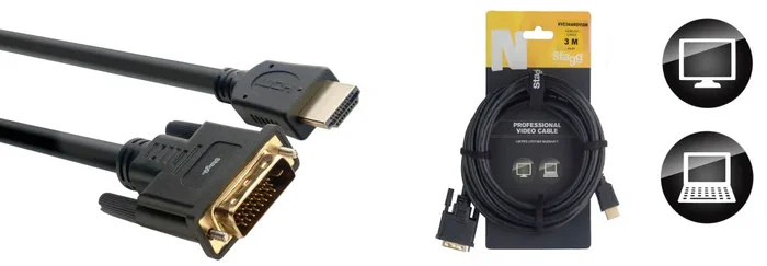 Stagg NVC3HAMDVIDM 3M/10FT VID.CBL/HDMI AM-DVI-DM