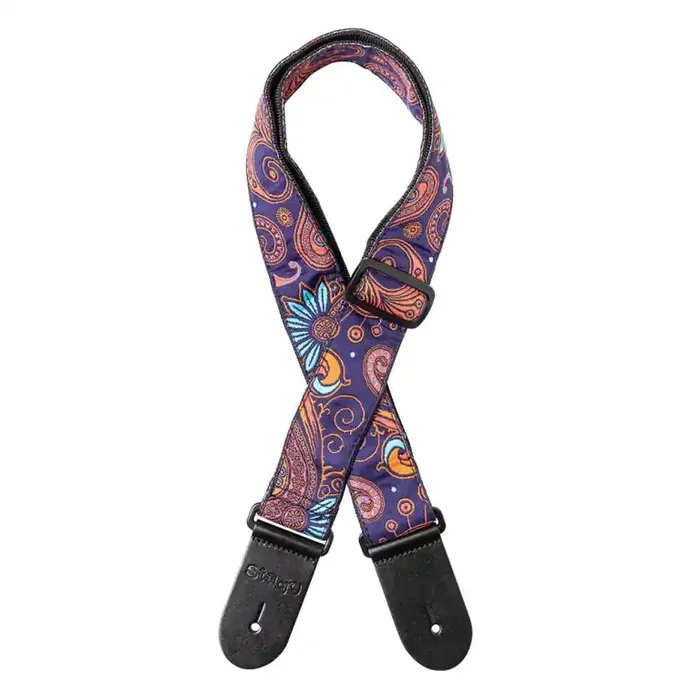 Stagg Paisley Guitar Strap – Red 2
