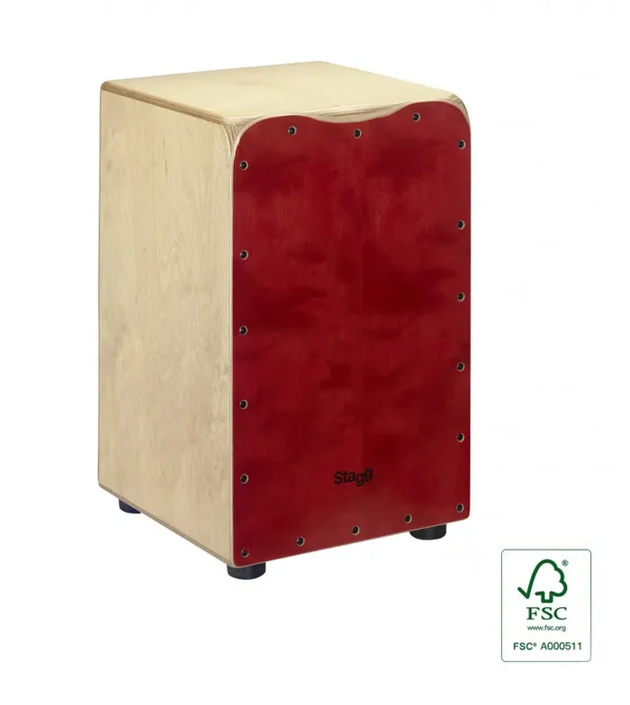 Stagg Red Front Cajon Drum