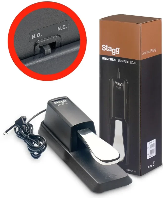 Stagg SUSPED-10 universal piano style sustain pedal – Polarity Switch