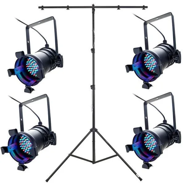 Stairville LED PAR 36 Black Bundle