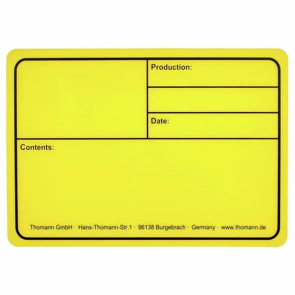 Stairville Tourlabel 177x127mm Yellow