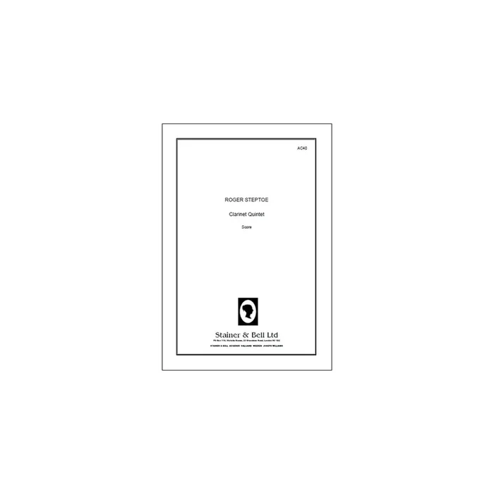 Steptoe, Roger – Clarinet Quintet. Score