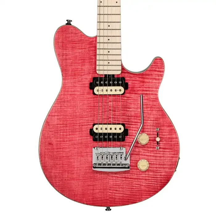 Sterling by Music Man Sub Axis Flame Maple Top – Stain Pink