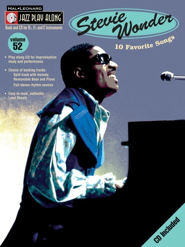 Stevie Wonder Jazz Play Along Book/CD V52 (Softcover Book/CD)