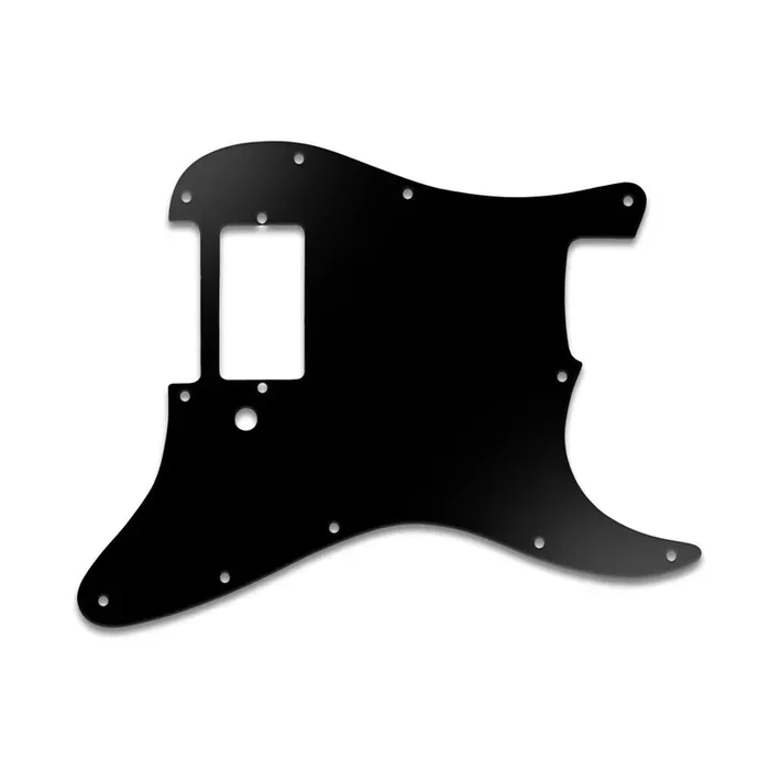 Strat 1 Humbucker Only – Matte Black .090″ / 2.29mm thick, with bevelled edge.