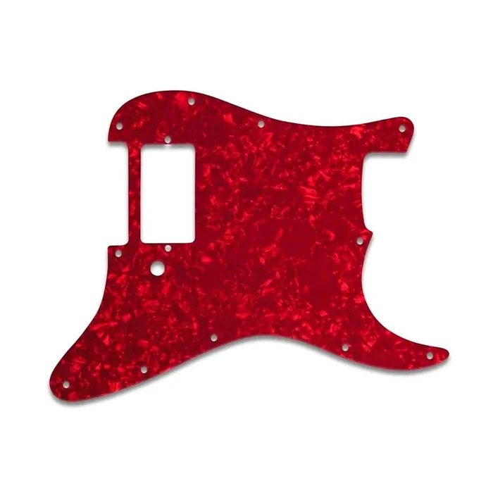 Strat 1 Humbucker Only – Red Pearl White/Black/White 3 ply Lamination