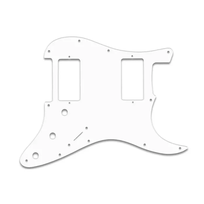 Strat 2 Hums – Solid Shiny White .090″ / 2.29mm thick, with bevelled edge