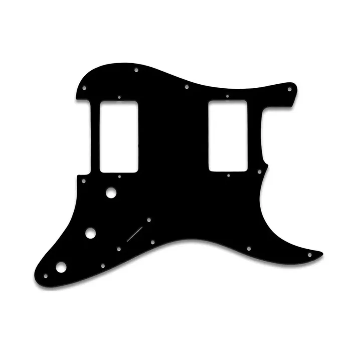 Strat 2 Hums – Thin Shiny Black .060″ / 1.52mm Thickness, No Bevelled Edge