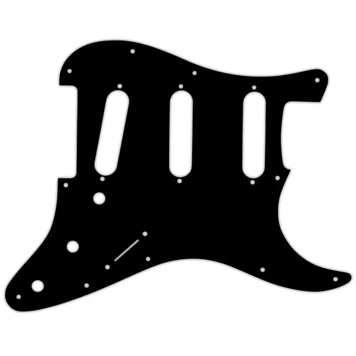 Strat – Solid Shiny Black .090″ / 2.29mm thick, with bevelled edge