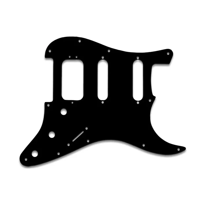 Strat American Deluxe – Thin Shiny Black .060″ / 1.52mm Thickness, No Bevelled Edge