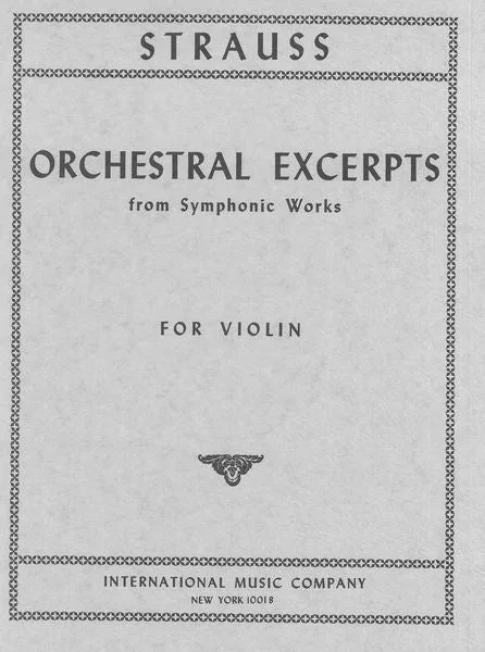 Strauss: Orchestral Excerpts for Violin