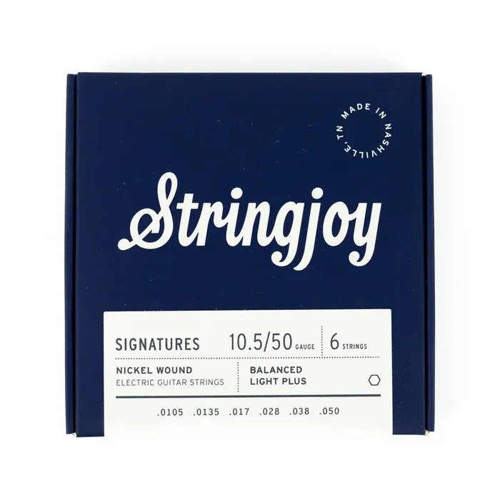 Stringjoy Signatures Nickel Wound 10.5-50 Electric Guitar Strings, Balanced Light Plus