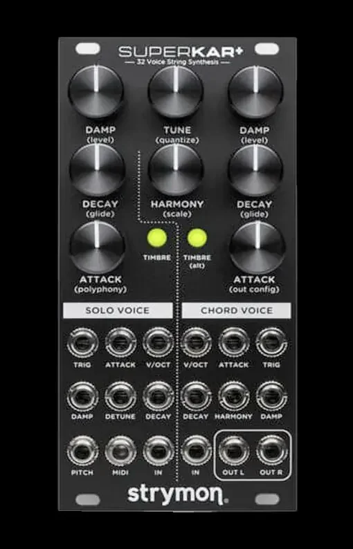 Strymon SuperKar+ 32 Voice String Synthesis Eurorack Module with Karplus-Strong Synthesis