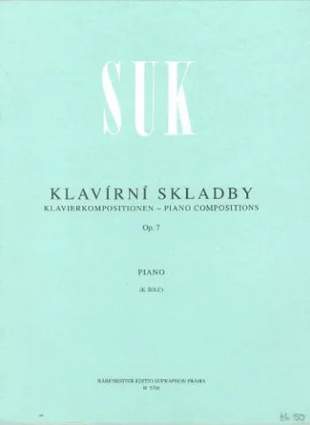 Suk : Piano Compositions, Op.7. : Piano: (Barenreiter)