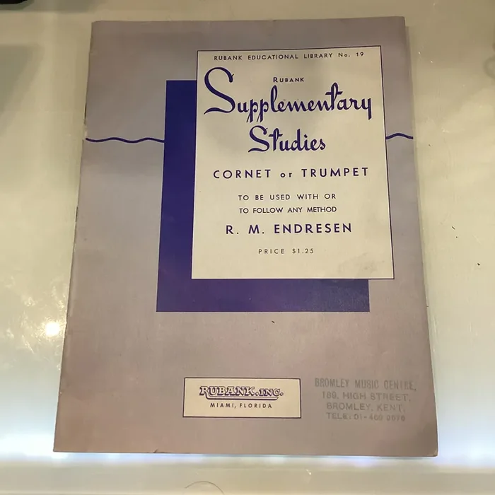 Supplementary Studies for Cornet or Trumpet – R.M Endresen