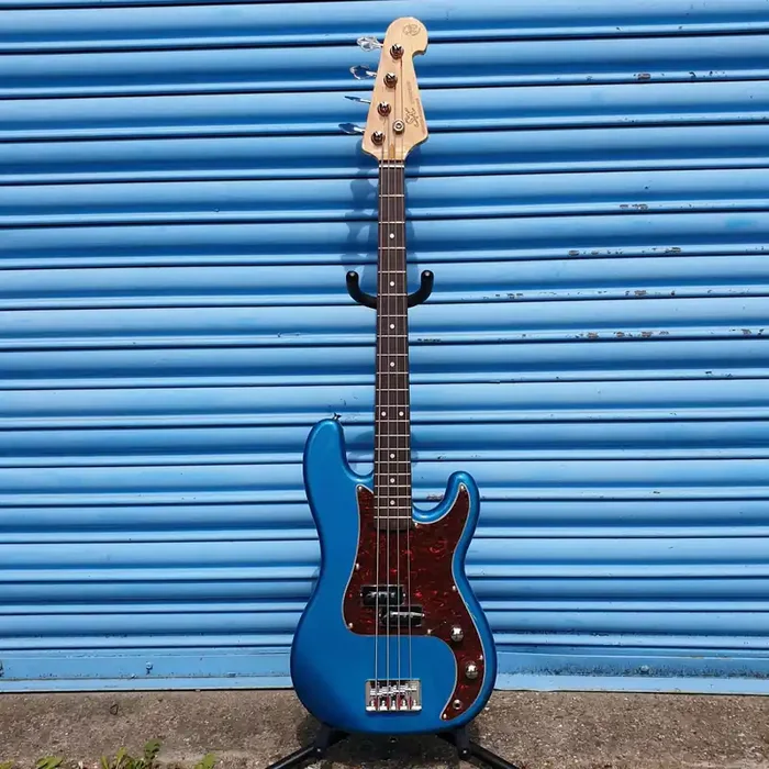 SX 3/4 Short Scale Precision Style Bass Guitar – Blue (including Gigbag)