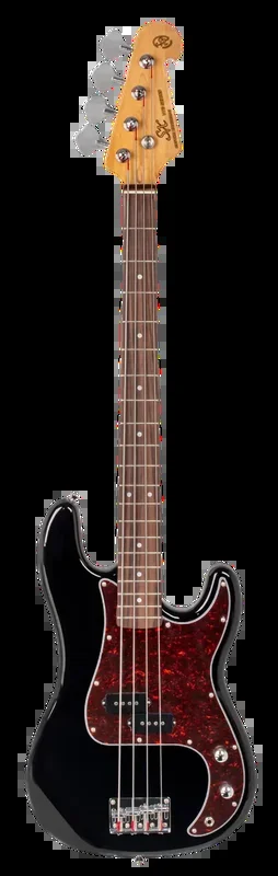 SX SPB62B Vintage Style P Bass Guitar in Black