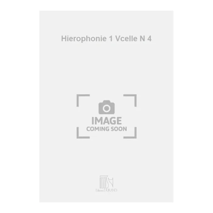 Taïra, Yoshihisa – Hierophonie 1 Vcelle N 4