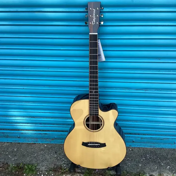 Tanglewood TJ4CE Java Solid Spruce Top Super Folk Electro Acoustic Guitar with Cutaway