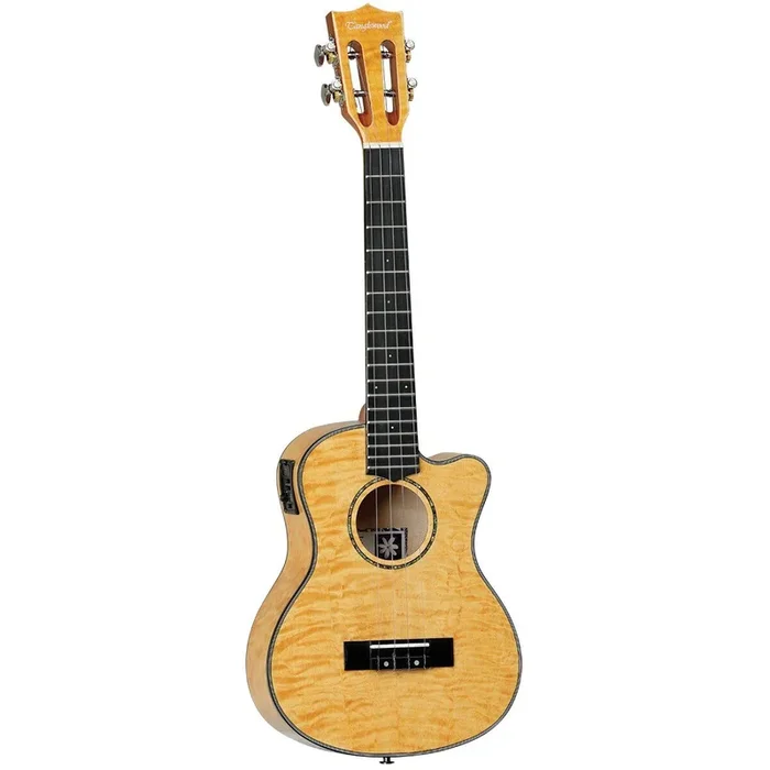 Tanglewood TWT30E Tiare Tenor Cutaway Ukulele, Quilted Maple, Tennessee Honey Gloss
