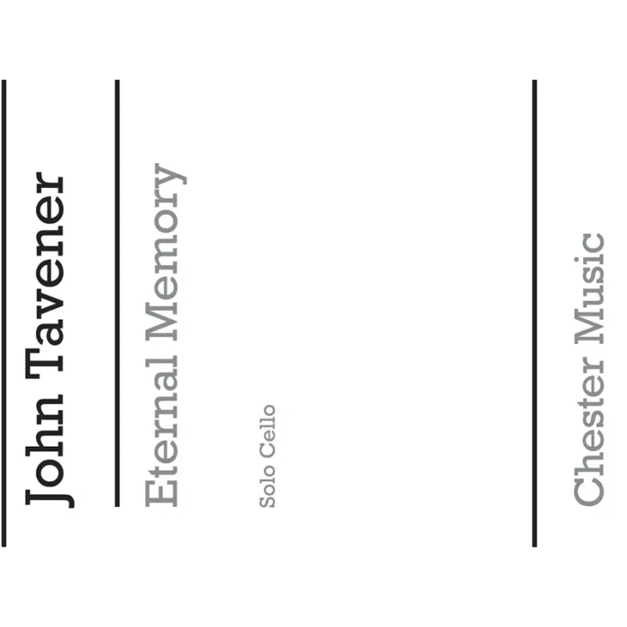 Tavener, John – Eternal Memory (Solo Cello Part)