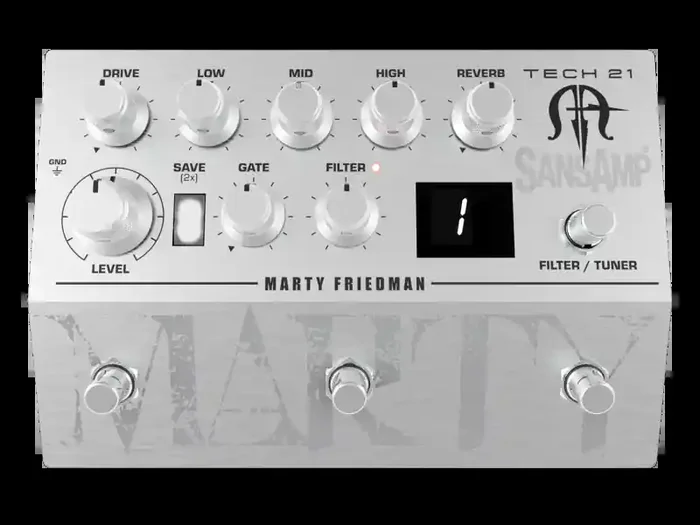 Tech 21 Marty Friedman Signature SansAmp – Versatile Guitar Preamp Pedal