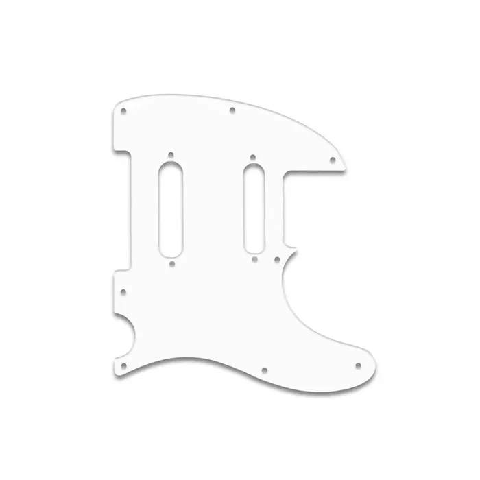 Tele Nashville – Solid Shiny White .090″ / 2.29mm thick, with bevelled edge