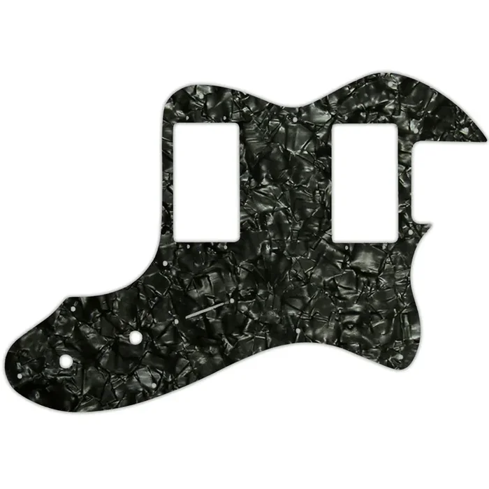 Tele Thinline 1999-Present Made In Mexico Or 2012-2013 American Vintage ‘72 Telecaster Thinline – Black Pearl/White/Black 3 Ply Fender Wide Range Humbuckers