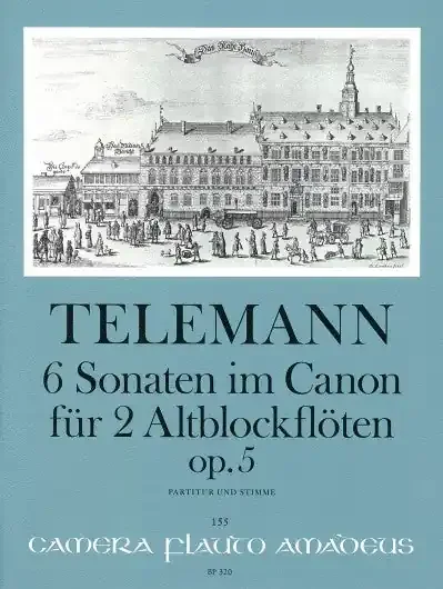 Telemann 6 Canonic Sonatas Op. 5 for 2 Treble Recorders