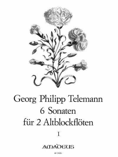 Telemann 6 Sonatas for 2 Treble Recorders, Vol.1