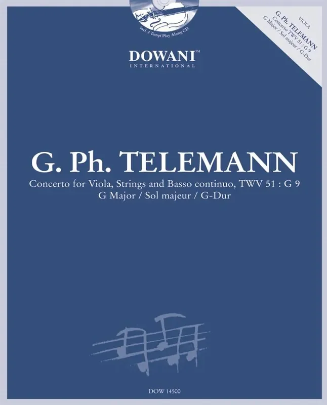 Telemann Concerto for Viola, Strings and Basso Continuo, TWV 51 G9, G Major