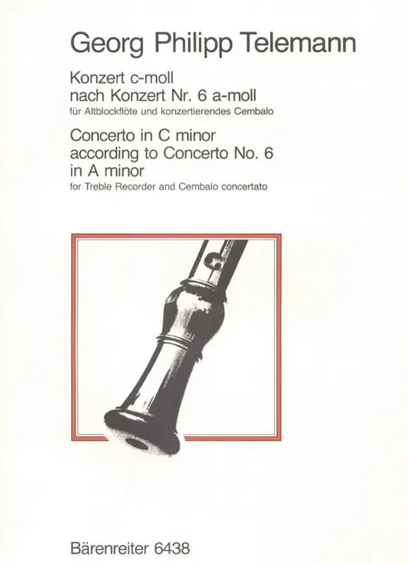 Telemann Concerto in C Minor for Treble Recorder and Cembalo Concertato