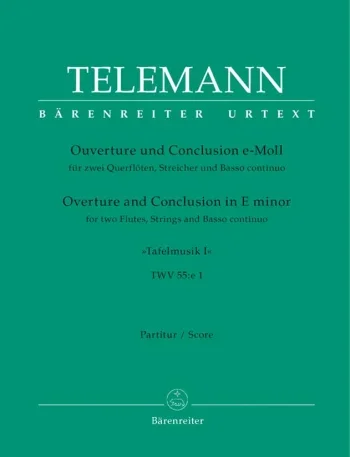 Telemann : Overture and Conclusion in E minor (Tafelmusik No.1 1733) (Urtext). : Large Score Paperback: (Barenr