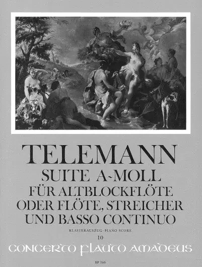 Telemann Suite in A Minor for Treble Recorder, Strings and Basso Continuo – Piano Reduction