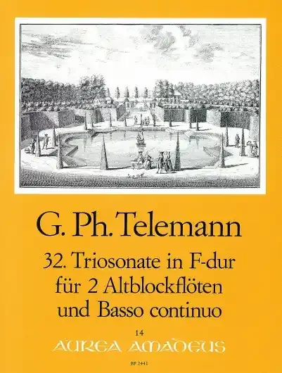 Telemann Trio Sonata No. 32 in F Major for 2 Treble Recorders and Basso Continuo