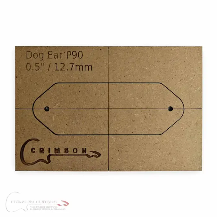 Template – Dog Ear P90 Type Pick-Up Cavity 0.5″ / 12.7mm