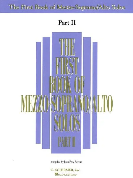 The First Book of Mezzo-Soprano/Alto Solos – Part II