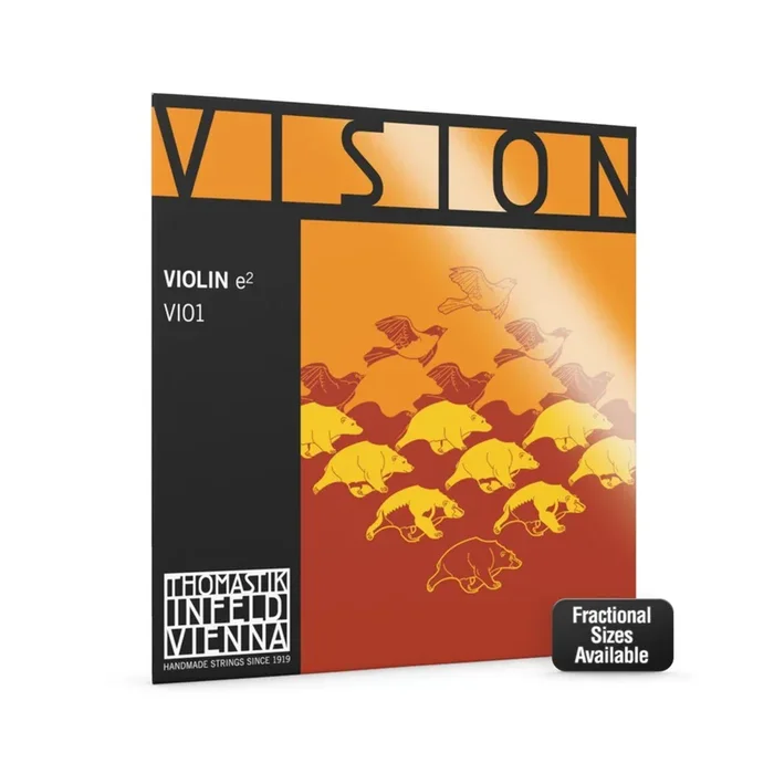 Thomastik Vision Violin ‘E’ String 1/2 Size – Medium Gauge, Synthetic Core