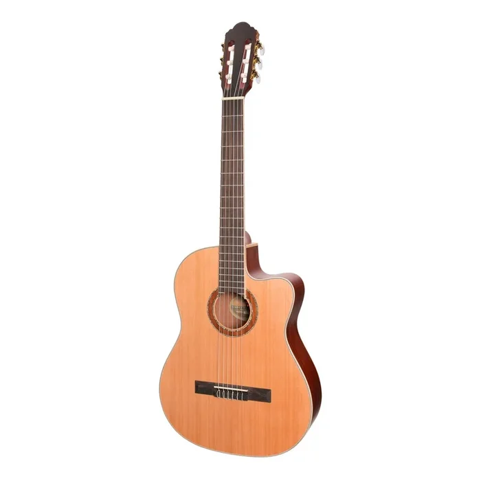 Timberidge ‘4 Series’ Solid Cedar Top Classical Cutaway Acoustic-Electric Guitar (Natural Satin)