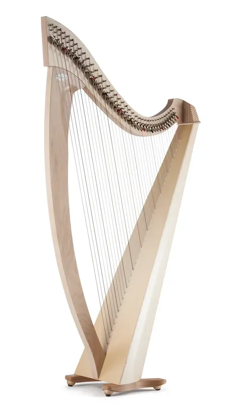 Titan 38 string harp (Gut strings) in natural finish by Salvi