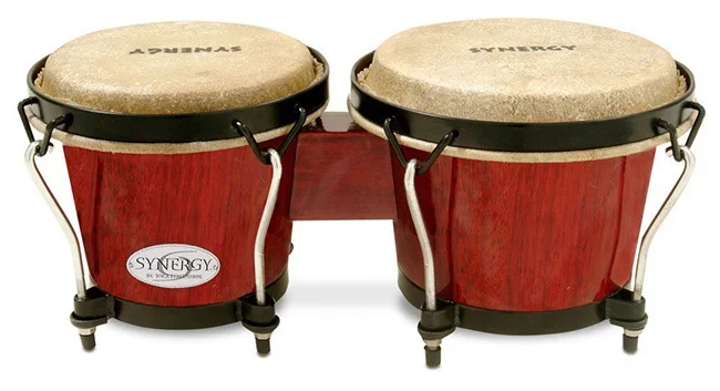 Toca 6 & 6-3/4″ Synergy Series Wooden Bongos in Rio Red