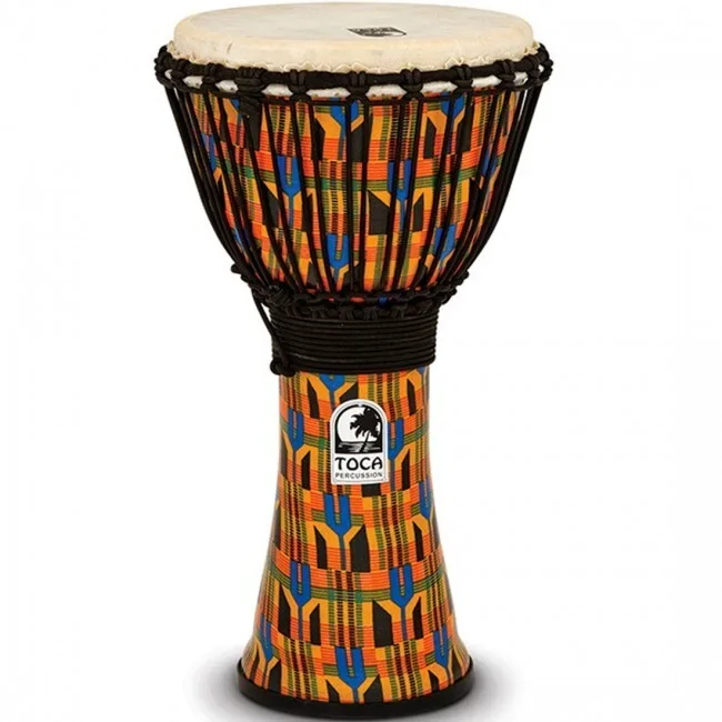 Toca Freestyle 2 Series Djembe 10” Inch Kente Rope Tuned TF2DJ10K