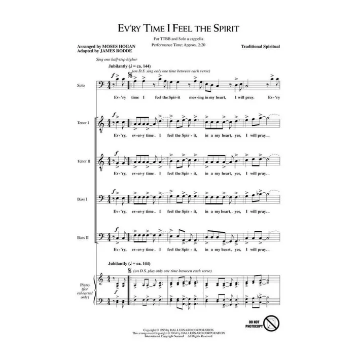 Traditional – Ev’ry Time I Feel the Spirit