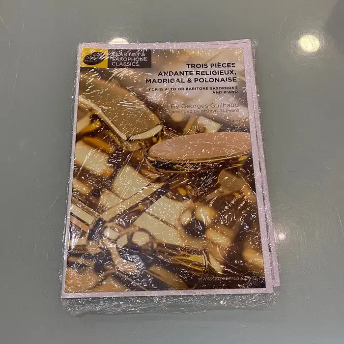 Trois Pieces, For Alto or Baritone Saxophone